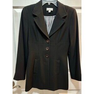 Bebe Black Fitted Blazer Size 4 EUC made in USA
